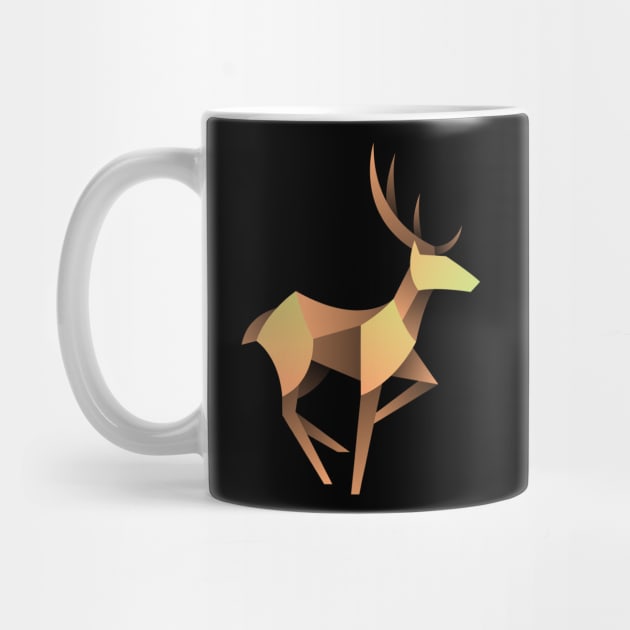 geometric deer by Aksa Inov